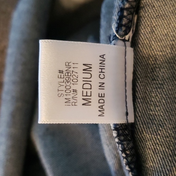 Harlowe & Graham Denim Color-blocked Summer Dress with Pockets - Picture 10 of 11